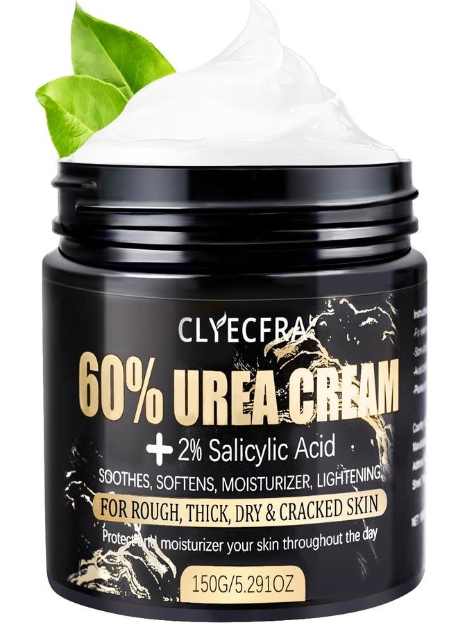 Clyecfra 60% Urea Cream with 2% Salicylic Acid, Urea Cream 60 Percent for Feet & Hands- Maximum Strength Moisturizer for Rough, Dry, Thick & Cracked Skin, Callus Remover, Deep Hydration, 150g - Image 1