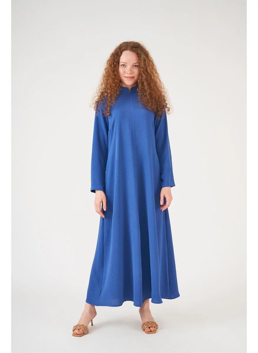 Mevra Front Stitched Dress Indigo