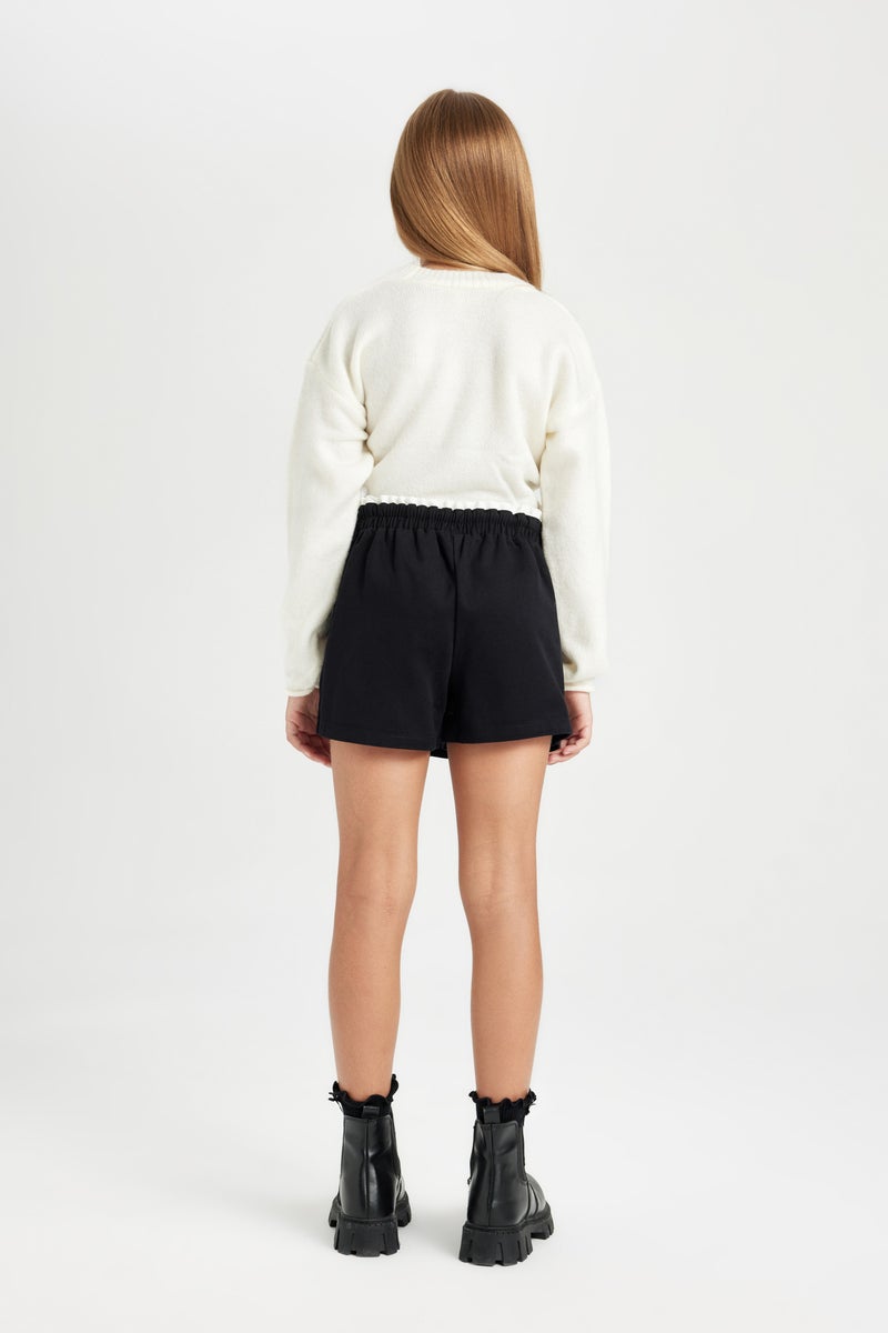 ديفاكتو جيب شورت بناتي جبردين بليسيه أسود - Image 5