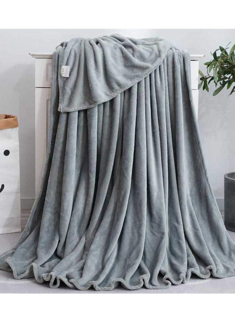 T G H - Flannel Fleece Single Size 160x220cm for All Season Fluffy Blanket Warm Bed Blanket Throw for Sofa & Bed Comfortable and Soft Blanket - Image 1