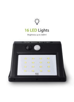 ANYM ANYM Solar Powered Cordless Garden 16 LED Lights Motion Sensor Light for Path and Security Waterproof Pack of 2  - Image 2