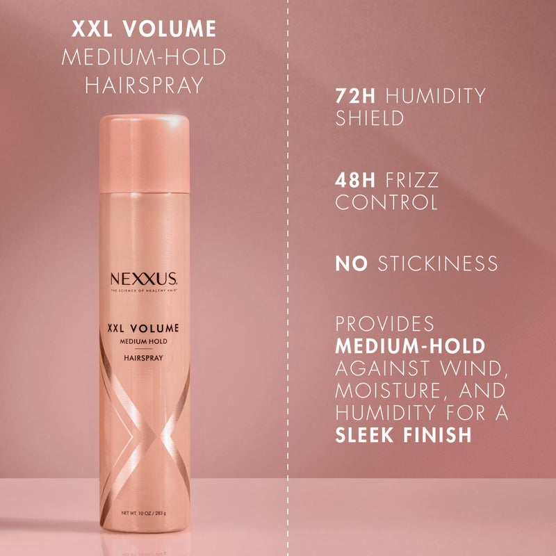 Nexxus بخاخ شعر نيكسيز بقبضة متوسطة XXL حجم لرفع الشعر إلى السماء والتحكم في التجاعيد لمدة 48 ساعة، مع تقنية حماية الأسلوب 10 أونصات - Image 4