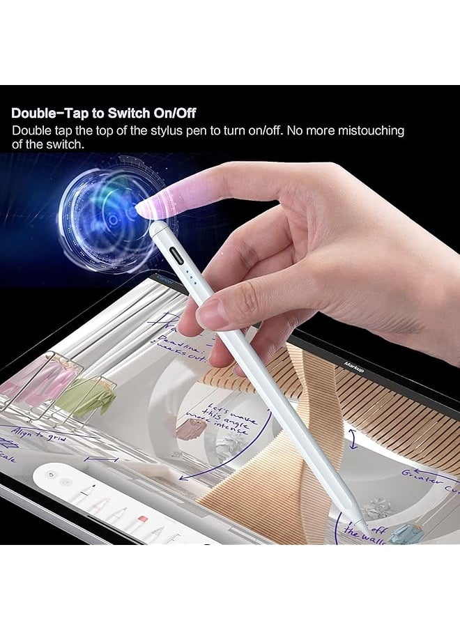 erorex Stylus Pen For Ipad 9Th And 10Th Gen Pencil 2Nd Generation 2X Fast Charge Pen For Ipad 2018 2023 Ipad Pencil For Ipad Pro 11 12.9 3 4 5 Gen Ipad Mini 5 6 Ipad 6 7 8 Ipad Air 3 4 5 White  - Image 3