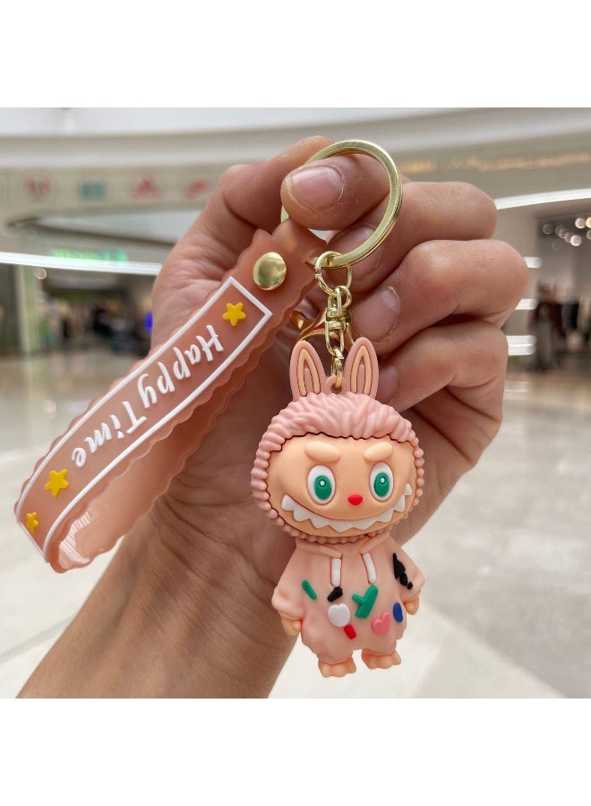 Labubu Key Chains Coke Little Sheep Dolls Schoolbag Pendants Car Key Chains