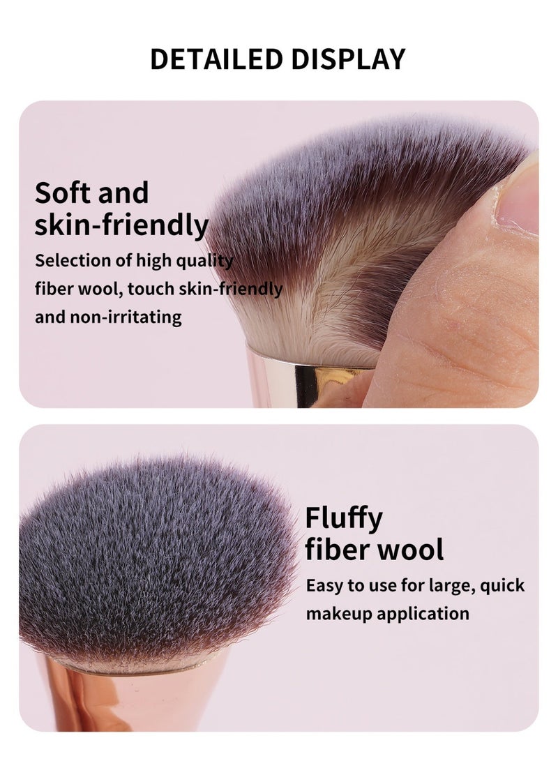 مانجي مجموعة فرشاة ماكياج الأساس ، فرشاة ماكياج مزدوجة النهاية 5 قطع (مسطحة / زاوية / زاوية مستديرة / أعلى متزورة) للسائل والكريم والمسحوق وخليط فرشاة الوجه المحيط وفرشة ظل العين (الوردي / الذهبي) - Image 5