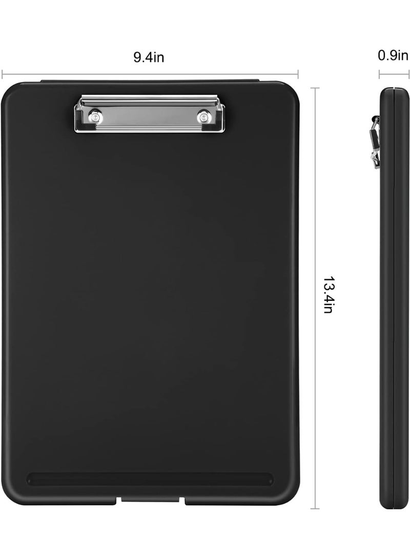 Relex Clipboard with Storage, Plastic Storage Clipboard with Low Profile Clip, Heavy Duty Nursing Clipboards Foldable, Waterproof Coaches Clipboard Case, Letter Size Smooth Writing for Work - Image 2