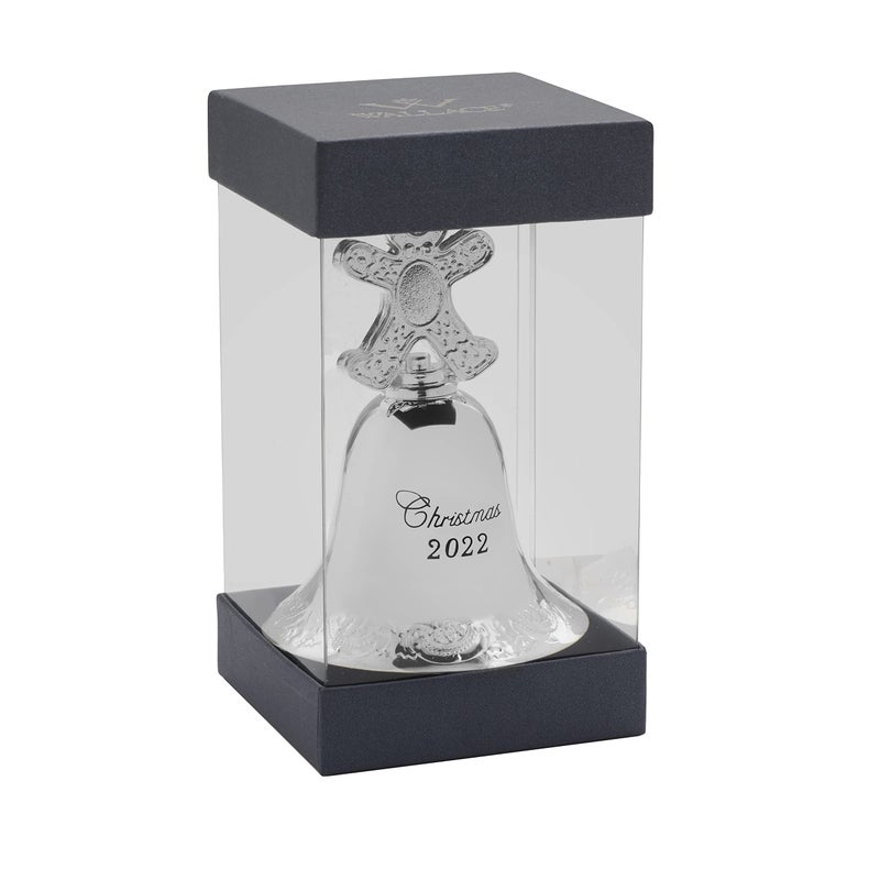Wallace 2022 Silver-Plated Grande Baroque Bell Ornament w/Gingerbread Man Finial  28th Edition - Image 4