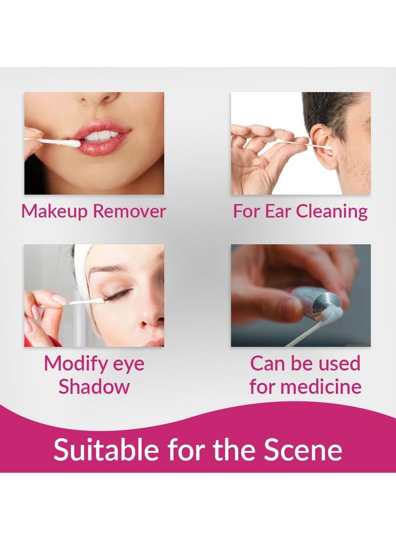 Cool & Cool Cool & Cool Paper Ear Buds - 50's - Pink - Round Thick Tips,Cotton Swabs,100% Cotton,Double Tipped,Hygienic,Gentle & Safe Swabs for Ears - Image 3