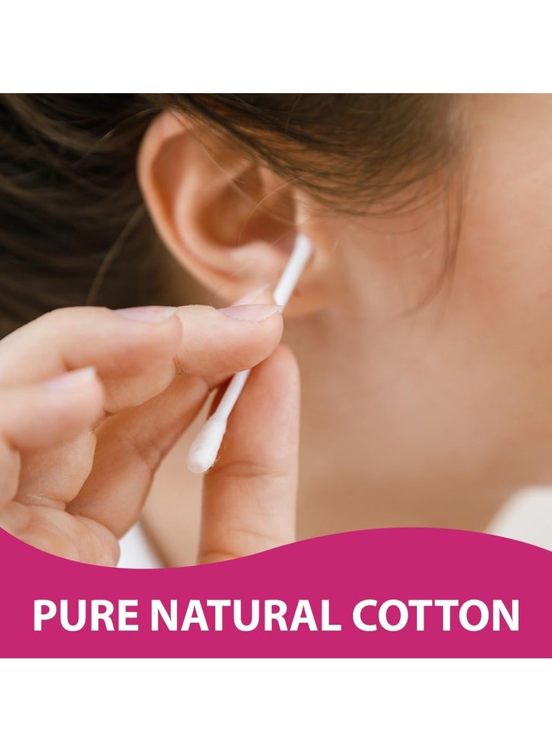 Cool & Cool Cool & Cool Paper Ear Buds - 50's - Pink - Round Thick Tips,Cotton Swabs,100% Cotton,Double Tipped,Hygienic,Gentle & Safe Swabs for Ears - Image 4
