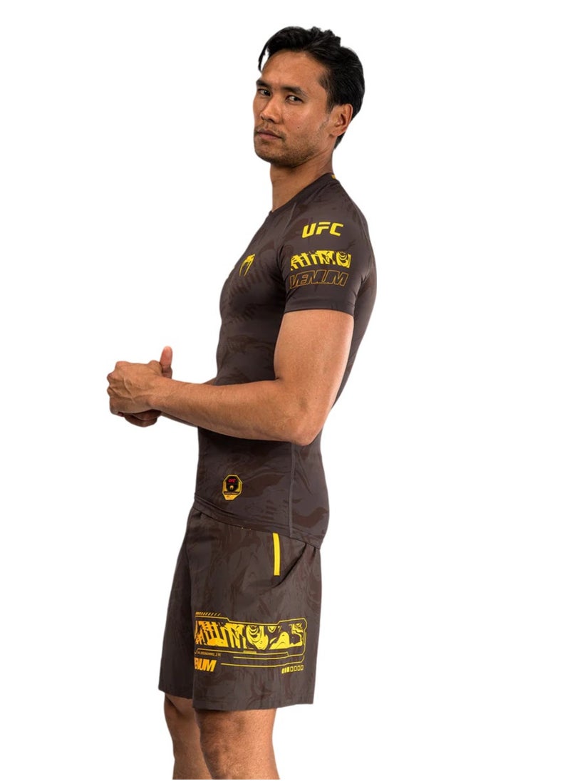 VENUM - UFC FUSION BY VENUM FIRST WEEK RASHGUARDS SHORT SLEEVES DARK BROWN - Image 1