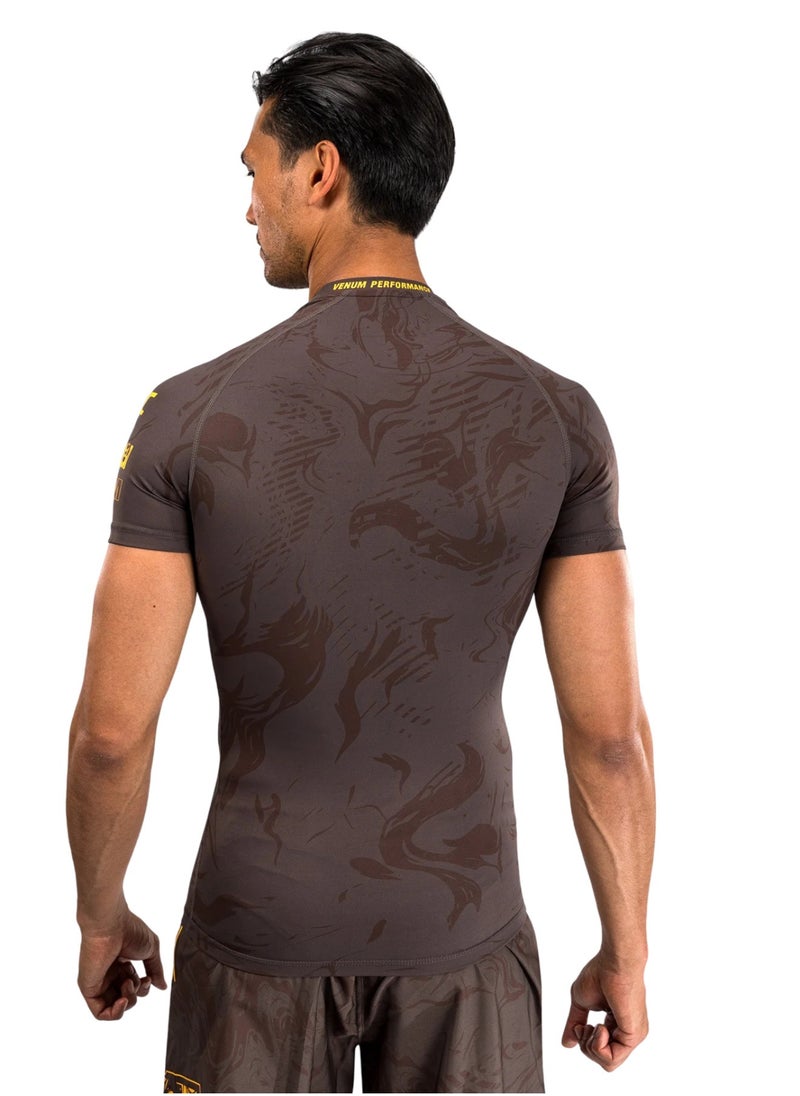 VENUM - UFC FUSION BY VENUM FIRST WEEK RASHGUARDS SHORT SLEEVES DARK BROWN - Image 1