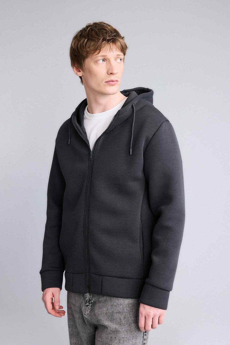 DeFacto Grey Man Regular Fit Cardigan Casual - Image 1