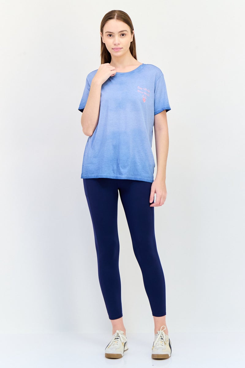 SKECHERS Women Sportswear Fit Short Sleeve Outdoor T-Shirt, Light Blue - Image 4