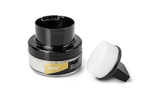 Kaps Shoe Cream with Sponge Applicator, Intensive Leather Care and Nourishing, Delicate, 70 Colors (100 - neutral/transparent) - Image 1