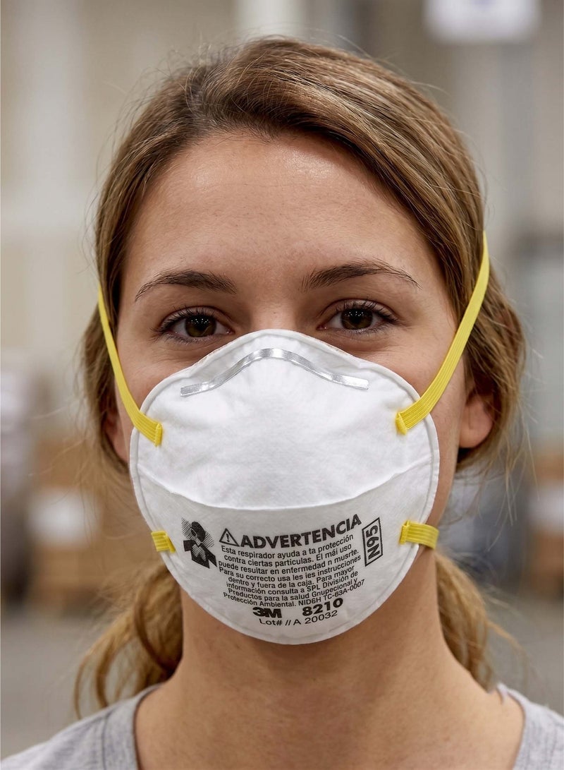 3M Single Piece 3M 8210 N95 Particulate Respirator Mask  – Genuine, High-Protection Dust & Safety Mask - Image 1