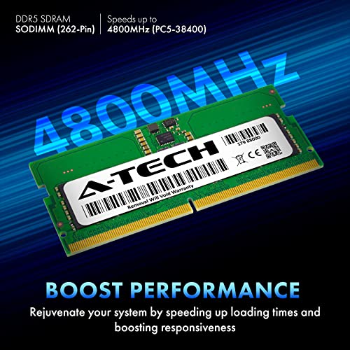 A-Tech 8GB DDR5 4800MHz PC5-38400 CL40 SODIMM 1.1V Non-ECC Unbuffered SO-DIMM 262-Pin Laptop Computer RAM Memory Upgrade Module - Image 2