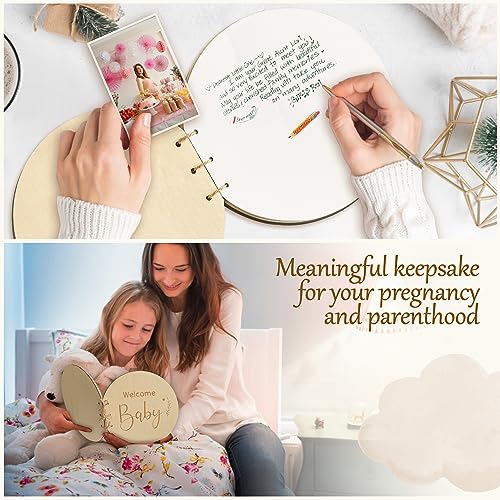 STOFINITY Wooden Baby Shower Guest Book Alternatives for Girl Boy - Welcome Baby Shower Sign in Guest Book Keepsake Gifts, Blank Guestbook for Baby Shower Decorations Gender Neutral - Image 4