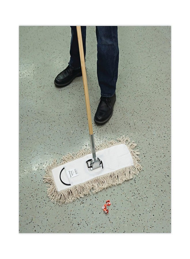 boardwalk UNISAN Industrial Dust Mop Head, Hygrade Cotton, 18 Width x 5 Depth, White (1318) - Image 5