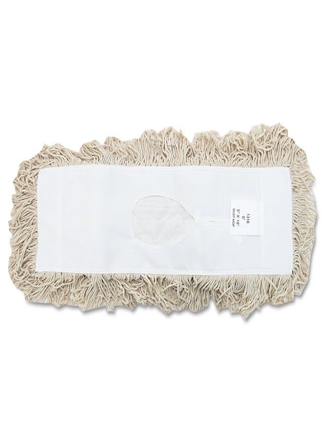 boardwalk UNISAN Industrial Dust Mop Head, Hygrade Cotton, 18 Width x 5 Depth, White (1318) - Image 1