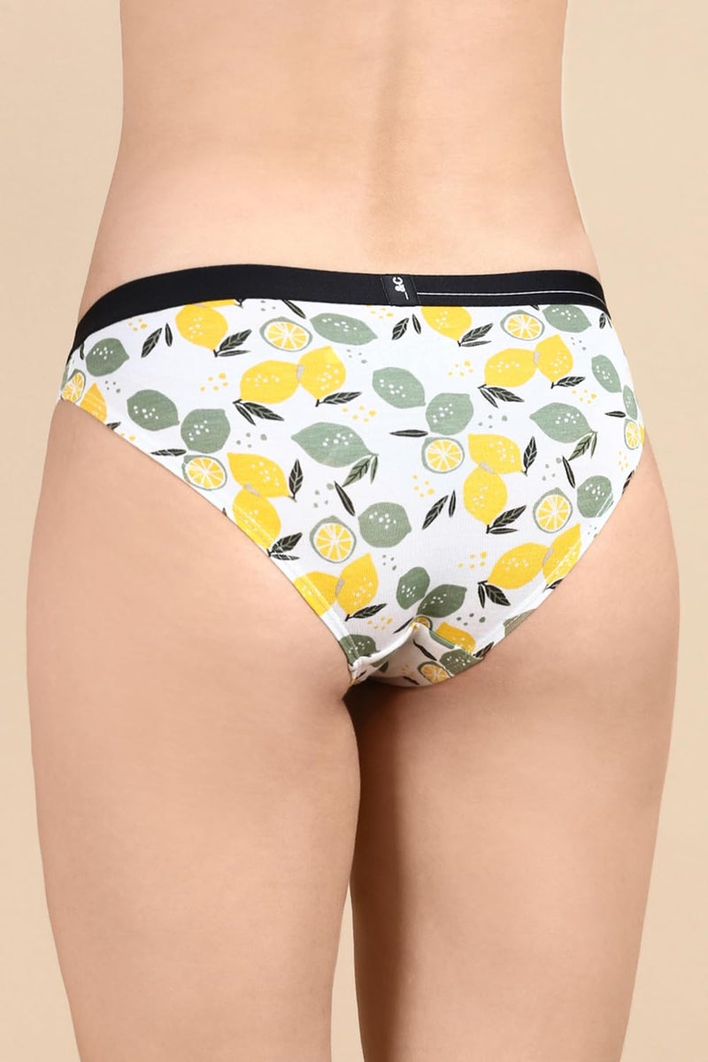 Circus &Circus Women's Puresoft Beechwood Modal Bikini | Innerwear Seamless Underwear | Lemon Crush, L - Image 4