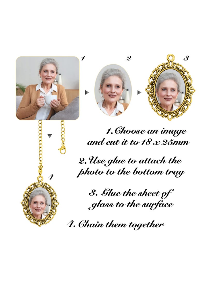 SOLARAE 20 Pcs Graduation Cap Pendant Charms - Personalized Photo Charms for Memorial Decoration on Graduation Caps, Perfect for Ceremony Keepsakes (Gold) - Image 2