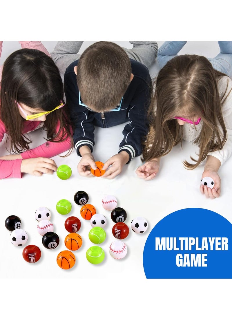 Sports Balls Party Favors for Kids 4-12, 32 Pack Fidget Spinner Return Gifts, Goodie Bag Stuffers, Treasure Box Toys for Classroom Prizes - Image 3