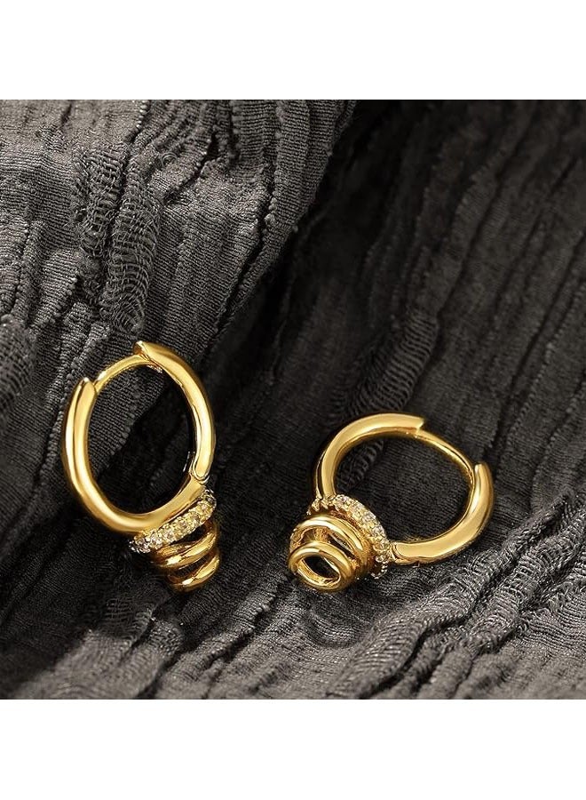 Mevecco Women Huggie Earrings Gold Hoop 14K Gold Filled Small Simple Handmade Hypoallergenic Everyday Jewelry - Image 5