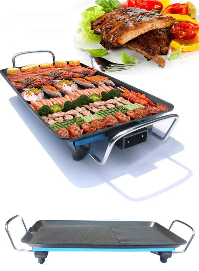 Smokeless Indoor Electric Grill Copper Large Nonstick Table Top Grill Indoor Grilling BBQ  - Image 1