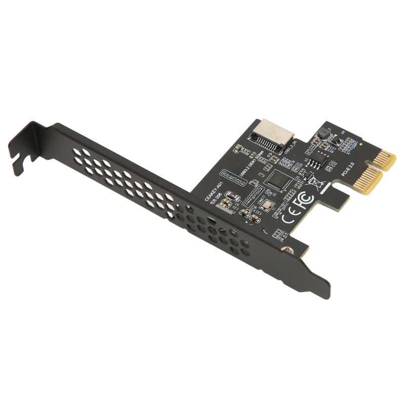 بطاقة توسعة PCIE إلى USB3.2: PCIE X1، نقل بسرعة 5Gbps، التوصيل والتشغيل - شريحة ASM1042A، واجهة متعددة لأنواع Type C أمام سطح المكتب، أنظمة Windows Linux - Image 2