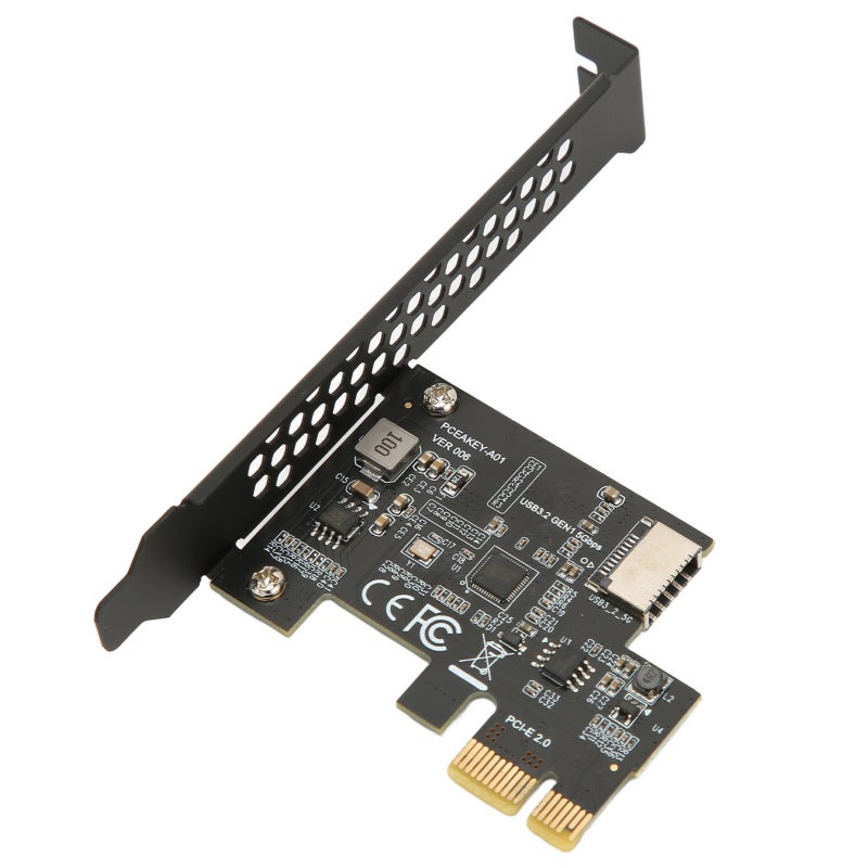 بطاقة توسعة PCIE إلى USB3.2: PCIE X1، نقل بسرعة 5Gbps، التوصيل والتشغيل - شريحة ASM1042A، واجهة متعددة لأنواع Type C أمام سطح المكتب، أنظمة Windows Linux - Image 3