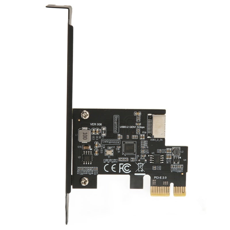 بطاقة توسعة PCIE إلى USB3.2: PCIE X1، نقل بسرعة 5Gbps، التوصيل والتشغيل - شريحة ASM1042A، واجهة متعددة لأنواع Type C أمام سطح المكتب، أنظمة Windows Linux - Image 4