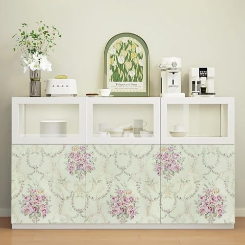 ROSASTELLA Self Adhesive Decorative Peel Stick Waterproof Floral Wallpaper Wall Decor Removable Wall Paper for Living Room Hall Decoration PVC Vinyl DIY Contact Paper45x304cm (Botanical) - Image 3