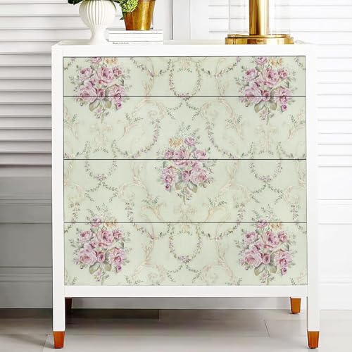 ROSASTELLA Self Adhesive Decorative Peel Stick Waterproof Floral Wallpaper Wall Decor Removable Wall Paper for Living Room Hall Decoration PVC Vinyl DIY Contact Paper45x304cm (Botanical) - Image 5