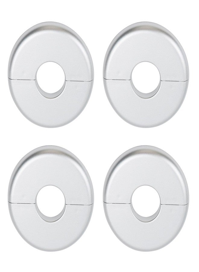 Tsnamay مجموعة تسناماي من 4 قطع من حواف تقسيم الجدران، مشابك تثبيت دائرية ذاتية اللصق من مادة ABS، تصميم مناسب لقطر 1 بوصة/26 مم، لون فضي - Image 1