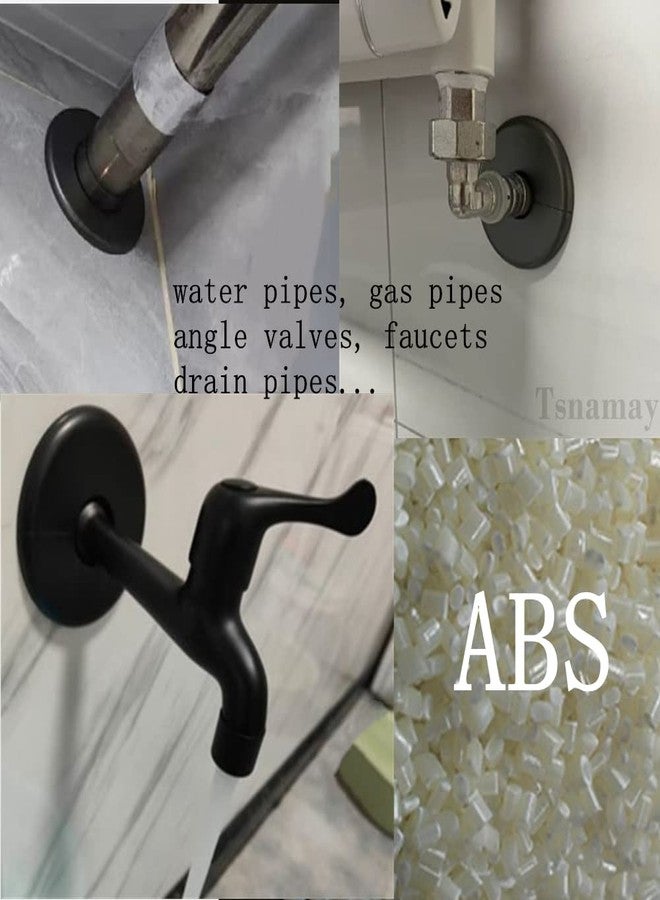 Tsnamay مجموعة تسناماي من 4 قطع من حواف تقسيم الجدران، مشابك تثبيت دائرية ذاتية اللصق من مادة ABS، تصميم مناسب لقطر 1 بوصة/26 مم، لون فضي - Image 5