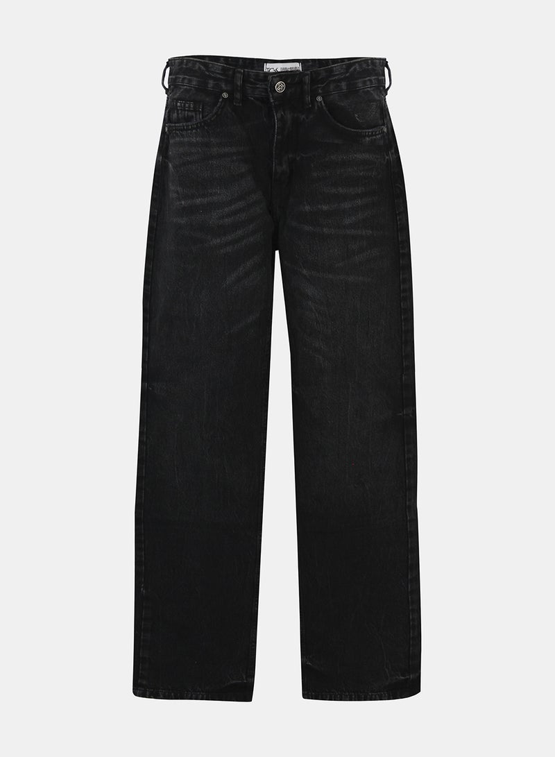TGS Dark Grey Wide Leg Women Jeans - Image 3