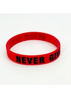 Generic Never Give Up Silicone Bracelet Europe And The United States New Never Give Up Pirational Sports Rubber Wrist Strap 