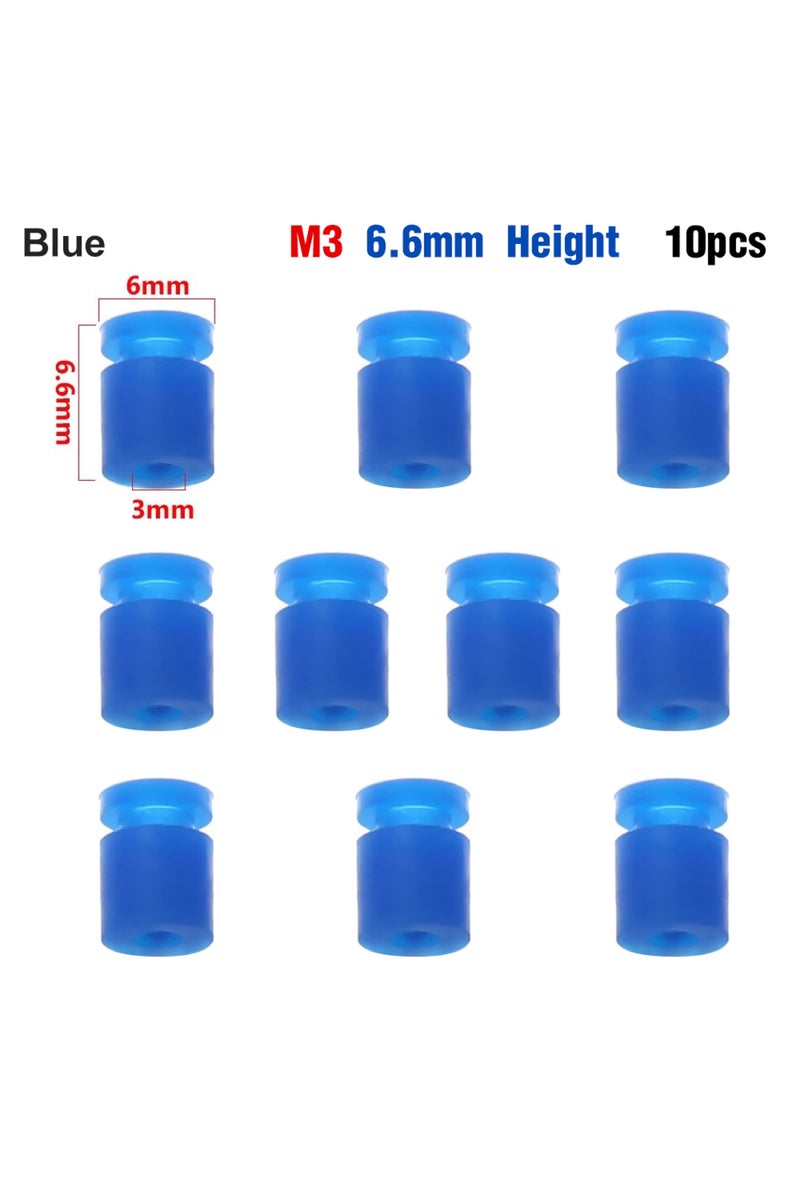10PCS M3Blue H6.6mm 9IMOD 10pcs M2/M3 RC Rubber Shock Absorber Balls for F3 F4 F7 Flight Controller