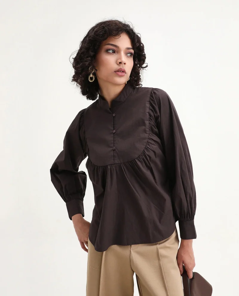 ريريزم Women's High Neck Relaxed Top