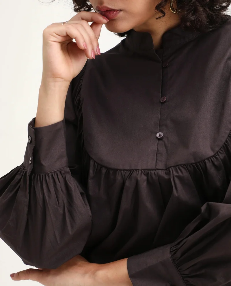 ريريزم Women's High Neck Relaxed Top