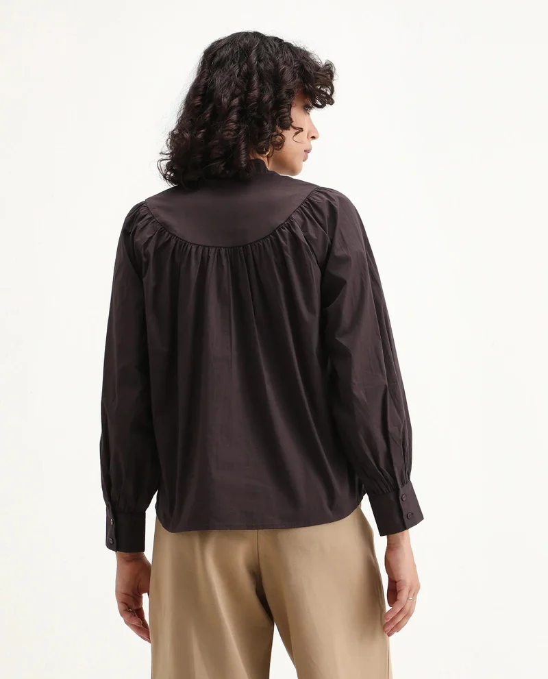 Rareism Women's High Neck Relaxed Top
