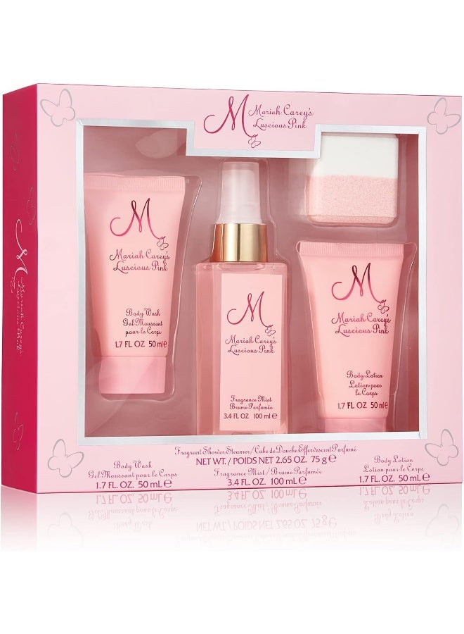 Mariah Carey Luscious Pink Women's Fragrance 4 Piece Bath Set - Image 1