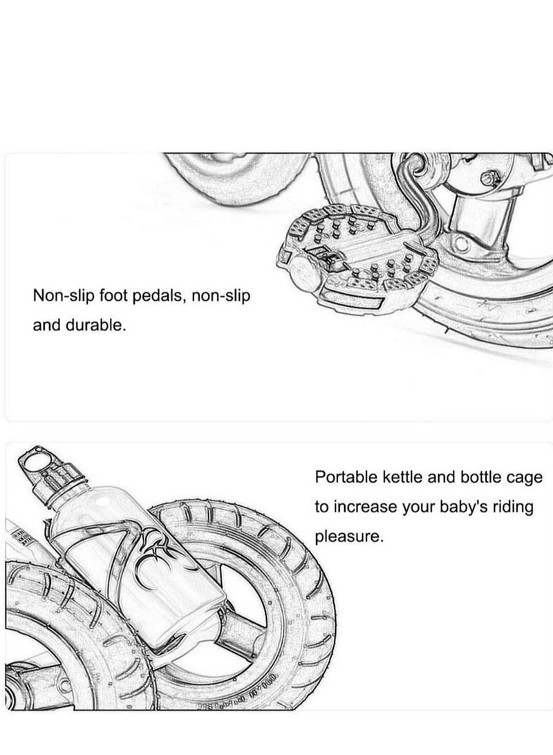 Dubkart Kids' Bikes Children's Tricycle Fashion Children's Bicycle 1-5 Years Old Children's Outdoor Outing Children's Tricycle Boy And Girl Pedal Bicycle Children's Toy Car (Color : Pink) - Image 3