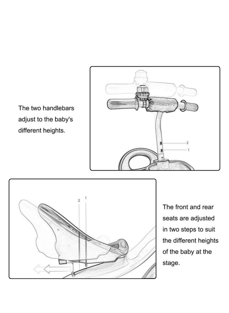 Dubkart Kids' Bikes Children's Tricycle Fashion Children's Bicycle 1-5 Years Old Children's Outdoor Outing Children's Tricycle Boy And Girl Pedal Bicycle Children's Toy Car (Color : Pink) - Image 2