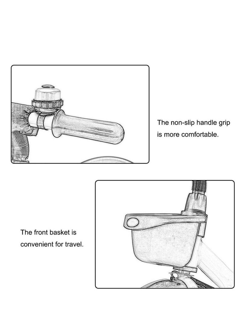 Dubkart Kids' Bikes Children's Tricycle Fashion Children's Bicycle 1-5 Years Old Children's Outdoor Outing Children's Tricycle Boy And Girl Pedal Bicycle Children's Toy Car (Color : Pink) - Image 4