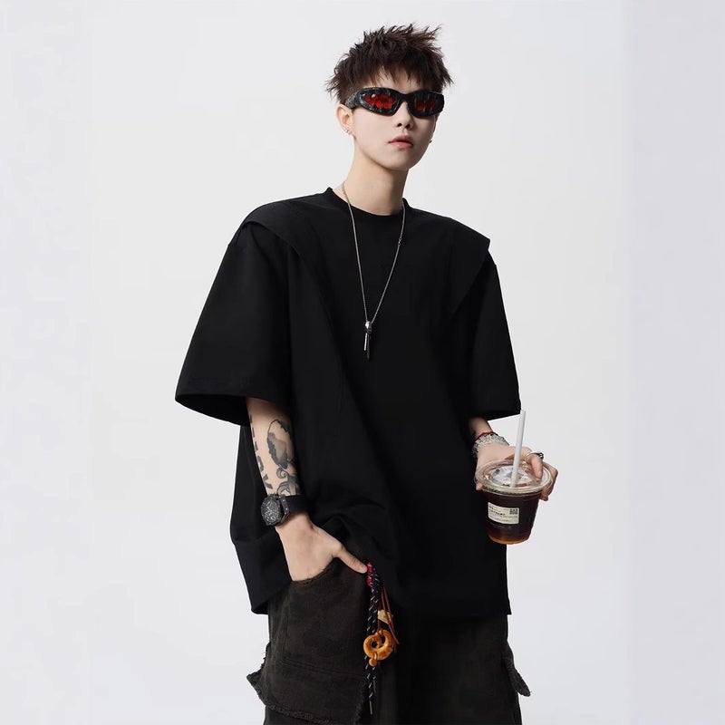 Men's Short Sleeve T-Shirt, Loose Fit, Round Neck - Image 4