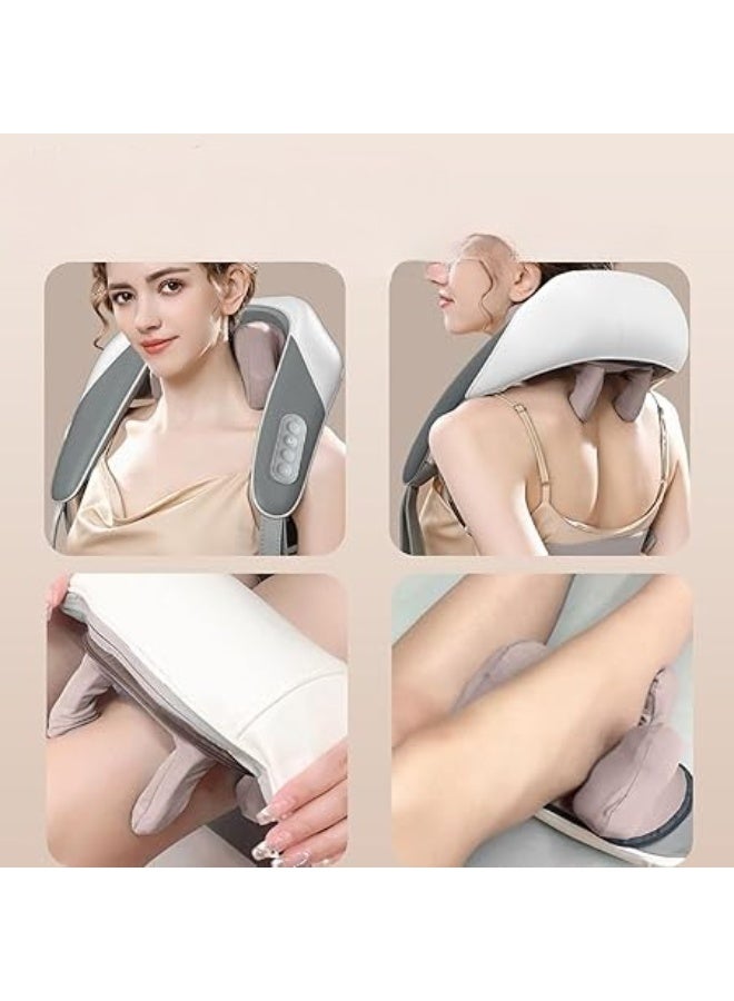 جهاز مساج للرقبة والظهر – مساج كهربائي قابل للارتداء مع حرارة لتخفيف آلام الرقبة، الكتفين، الظهر، الخصر والساقين - Image 2