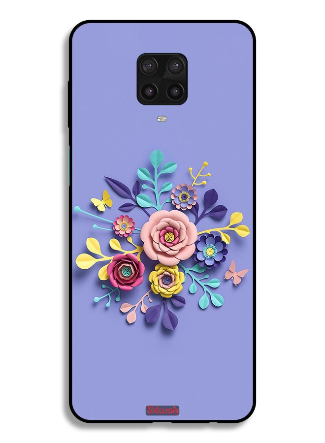 Tolwak Xiaomi Redmi Note 9S Protective Case Cover Flowers Art - Image 2