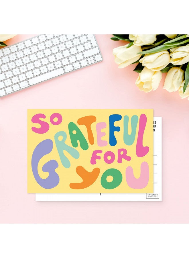 Sweetzer & Orange S&O Colorful Thank You Postcards for Handwritten Messages - Postcard Style Thank You Cards Bulk Set of 60 - Assorted Thank You Cards to Express Gratitude - Appreciation Cards for Personalized Notes - Image 3
