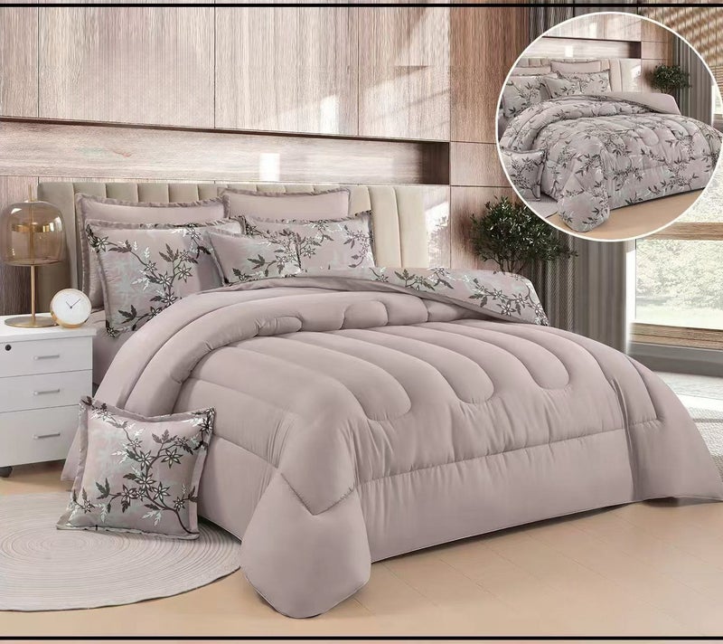 A luxurious 7-piece microfiber double bed set that adds a touch of elegance and comfort to your bedroom.